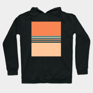 Line Design - Orange and Teal Hoodie